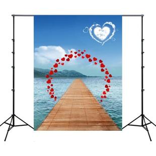 1.5m x 2.1m Simulation 3D Beach Seascape Coconut Tree Photo Photography Background Cloth(4131)