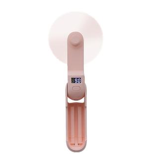 Mini USB Charging Handheld Portable Pocket Fan 3 in 1 Folding Small Fan(Pink)