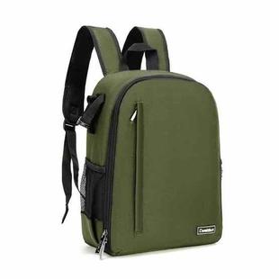 CADeN Shoulder Digital Camera Bag Outdoor Nylon Photography Backpack(Army Green Small Bag)