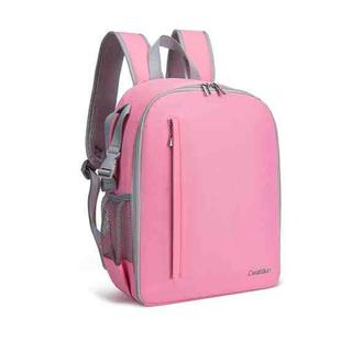 CADeN Shoulder Digital Camera Bag Outdoor Nylon Photography Backpack(Pink Small Bag)