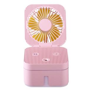 USB Small Fan Rubik Cube Humidifier(Pink)