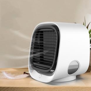 Mini Multifunctional Humidification Aromatherapy Fan Portable Office Home Desktop Air Conditioner Fan(Sky White)