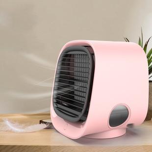 Mini Multifunctional Humidification Aromatherapy Fan Portable Office Home Desktop Air Conditioner Fan(Cherry Blossom Powder)