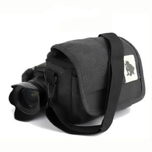 Universal DSLR Camera Shoulder Bag Canvas Photo Handbag, External size: 19 x 17 x 10mm(Black)