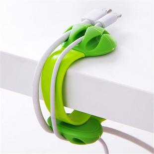 3 PCS Desktop Plug Wire Finishing Fixing Clip Winder Clip Cable Organizer(Green)