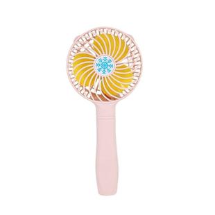 USB Mute Rechargeable Handheld Dormitory Desktop Portable Student Small Electric Fan(Pink)