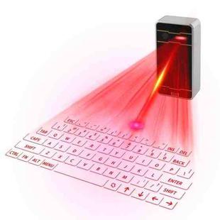 JHP-Best Portable Virtual Lasers Keyboard Mouse Wireless Bluetooth Lasers Projection Speaker(Silver)