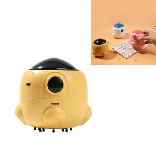 Portable Handheld Small Rocket Vacuum Cleaner Creative Student Desktop Stationery USB Mini Vacuum Cleaner(Yellow)