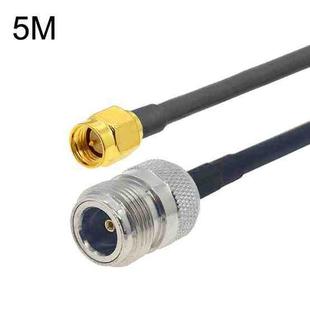 SMA Male to N Female RG58 Coaxial Adapter Cable, Cable Length:5m