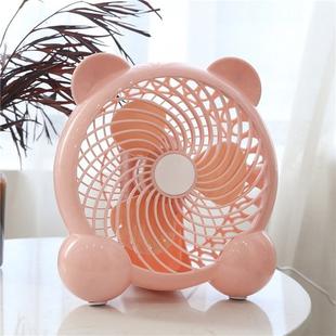 7Inch Plug-in Mini Silent Student Dormitory Office Desktop USB Fan(Pink)