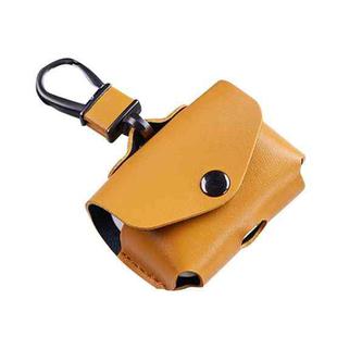 For Apple AirPods Pro Leather Earphones Shockproof Protective Case(Yellow)