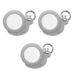 3PCS For AirTag Tracking Anti-Lost Locator Silicone Snails Case(Gray)