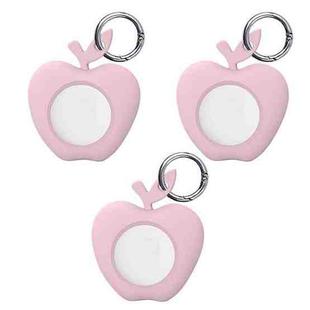 3PCS Tracking Anti-Lost Locator Silicone Apple Version Case For AirTag (Pink)