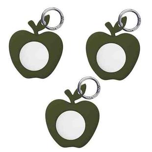 3PCS Tracking Anti-Lost Locator Silicone Apple Version Case For AirTag (Army Green)