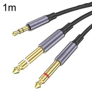 1m Gold Plated 3.5mm Jack to 2 x 6.35mm Male Stereo Audio Cable