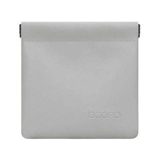 2 PCS Baona Earphone Data Cable Storage Bag Mini Portable U Disk Earphone Bag, Size:Large(Gray)