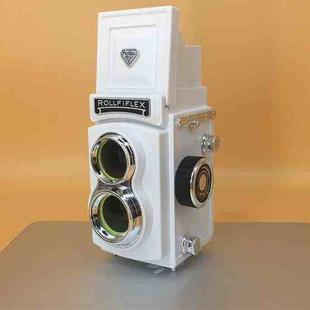 Double Reflex Camera Model Retro Camera Props Decorations Handheld Camera Model(White (Original))