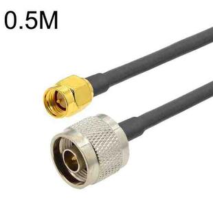 SMA Male to N Male RG58 Coaxial Adapter Cable, Cable Length:0.5m