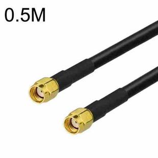 RP-SMA Male To RP-SMA Male RG58 Coaxial Adapter Cable, Cable Length:0.5m