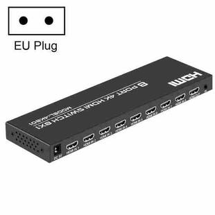 FJGEAR FJ-4K801 4K 8 In 1 Out HDMI HD Video Switcher, Plug Type:EU Plug(Black)