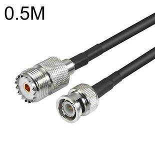 BNC Male To UHF Female RG58 Coaxial Adapter Cable, Cable Length:0.5m