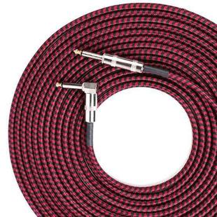 Guitar Connection Wire Folk Bass Performance Noise Reduction Elbow Audio Guitar Wire, Size:3m(Red Black)