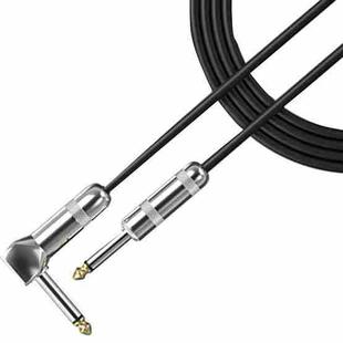 Guitar Connection Wire Folk Bass Performance Noise Reduction Elbow Audio Guitar Wire, Size:1m(Black)