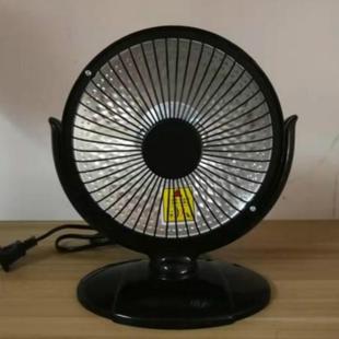 Small Sun Mini Home Office Heater 6 inch Electric Heater National Standard Plug, Specification:with 3m Extension Cable(Black)
