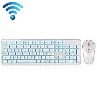 LANGTU LT600 Silent Office Punk Keycap Wireless Keyboard Mouse Set(Silver)