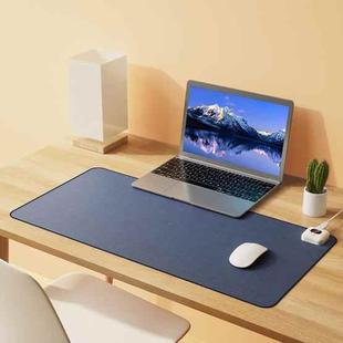 Digital Display Temperature Control Heated Leather Desk Pad Mouse Pad,CN Plug, Size: 80 x 33cm(Blue)