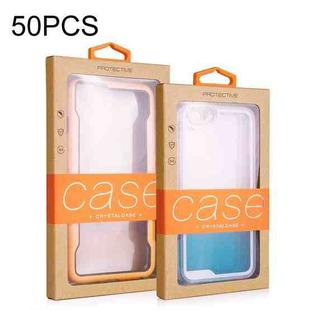 50 PCS Kraft Paper Phone Case Leather Case Packaging Box, Size: S 4.7 Inch(Orange)