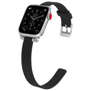 Nylon Canvas Beaded Watch Band For Apple Watch Series 6&SE&5&4 44mm / 3&2&1 42mm(Black)