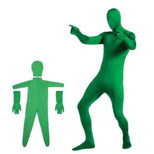 Photo Stretchy Body Green Screen Suit Video Chroma Key Tight Suit, Size: 160cm(Green Split)