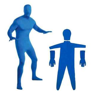 Photo Stretchy Body Green Screen Suit Video Chroma Key Tight Suit, Size: 160cm(Blue Split)