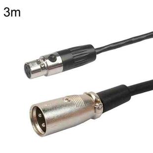 Xlrmini Caron Male To Mini Female Balancing Cable For 48V Sound Card Microphone Audio Cable, Length:3m