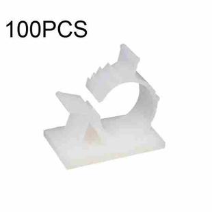 100 PCS Y-1013 Adjustable Self-Adhesive Wire Fixing Cable Organizer (White)