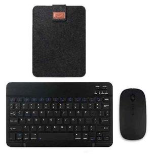YS-001 9.7-10.1 Inch Tablets Phones Universal Mini Wireless Bluetooth Keyboard, Style:with Bluetooth Mouse + Storage Bag(Black)
