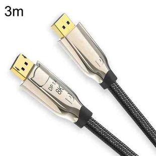 3m 1.4 Version DP Cable Gold-Plated Interface 8K High-Definition Display Computer Cable(Gold)
