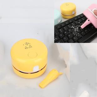 Handheld Desktop Vacuum Cleaner Mini Keyboard Student Eraser Desktop Cleaner Sweeper(Primrose Yellow)