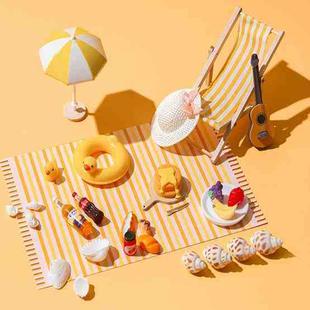 Rich Type Beach Series Photography Props Decoration Still Life Jewelry Food Set Shot Photo Props(Yellow)