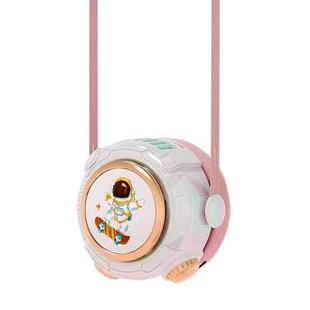 MD666-3 Cartoon Space Capsule Mini Portable Bladeless Hanging Neck Fan(Pink)