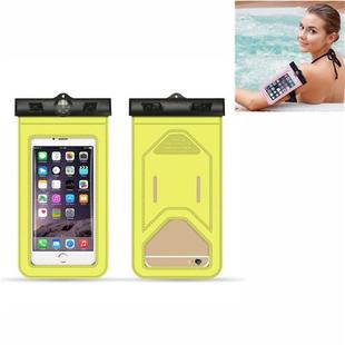 5 PCS  Suitable For Mobile Phones Under 6 Inches Mobile Phone Waterproof Bag With Armband And Compass(Yellow)