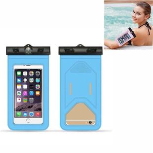 5 PCS  Suitable For Mobile Phones Under 6 Inches Mobile Phone Waterproof Bag With Armband And Compass(Light Blue)