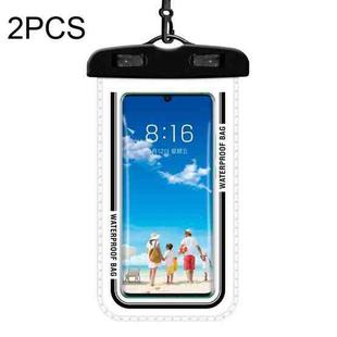 2 PCS Transparent Waterproof Cell Phone Case Swimming Cell Phone Bag Black