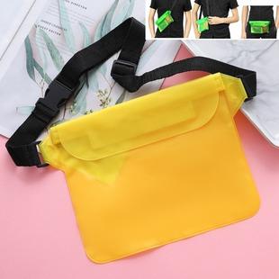 5 PCS  Three-layer Sealed PVC Waterproof Waist Bag Drifting Waterproof Bag(Yellow)