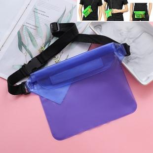 5 PCS  Three-layer Sealed PVC Waterproof Waist Bag Drifting Waterproof Bag(Blue)