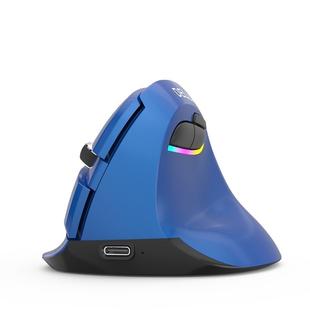 DELUX M618Mini Colorful Wireless Luminous Vertical Mouse Bluetooth Rechargeable Vertical Mouse(Pearl blue)
