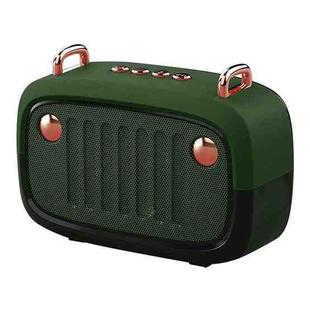 BS32D Wireless Bluetooth Speaker Cartoon Subwoofer Outdoor Card Portable Mini Speaker(Green)