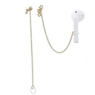 3 PCS Bluetooth Headset Anti-lost Earrings Asymmetrical Five-pointed Star Earrings For AirPods