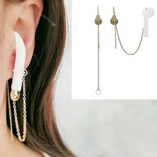 Universal Bluetooth Headset Anti-lost Ear Chain Pentagram Ear Wire Earrings